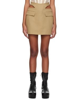 Dion Lee Y-Front Buckle Skirt - Natural