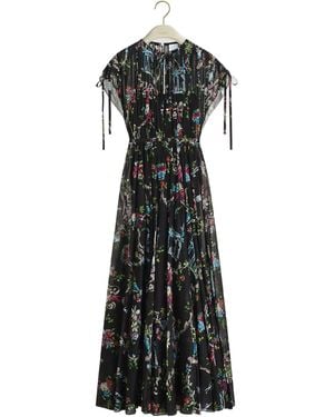 Dior Iviera Long Flared Dress - Black