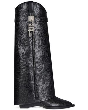 Givenchy Shark Lock Western Boots - Black