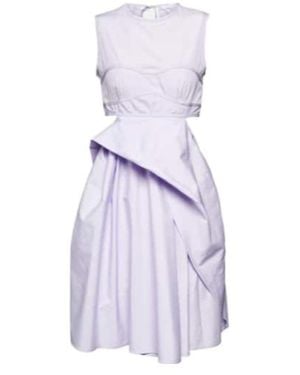 Cecilie Bahnsen Seero Cutout Cotton Minidress - Purple