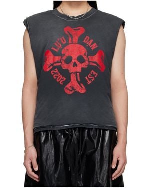 Lu'u Dan Crew Neck Sleeveless T-Shirt - Black