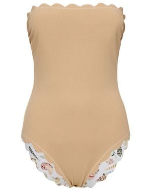 Marysia Swim Esapeake Wears A One-Piece Swimsuit On Both Sides - Natural