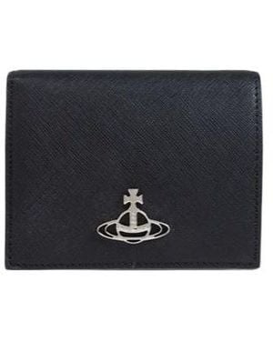Vivienne Westwood Logo Plaque Bi-Fold Wallet - Black