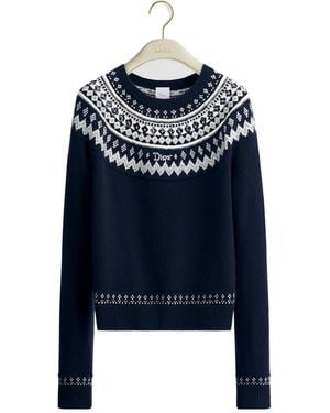 Dior Alps Embroidered Jumper - Blue