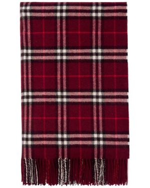 Burberry Check Cashmere Blanket - Red