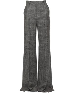 Valentino Pleat Detailed Straight Leg Pants - Gray