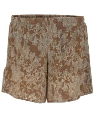 Satisfy Spaceo 5' Perforated Drawstring Shorts - Brown