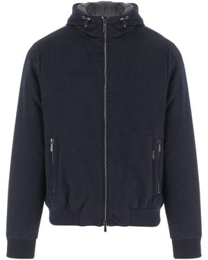 Moorer Long-Sleeved Casual Jacket - Blue