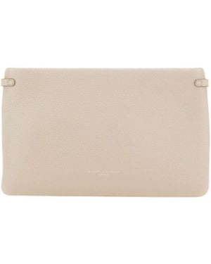 Gianni Chiarini Hermy Hammered-Texture Clutch Bag - Natural