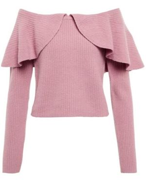 Altuzarra Hasla Off-Shoulder Wool-Blend Sweater - Pink