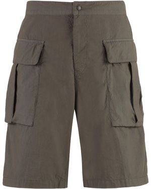 Aspesi Buttoned Flap-Pocketed Cargo Shorts - Grey