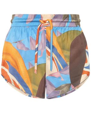 Donde Esteban Printed Shorts - Blue