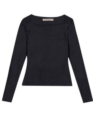 REMAIN Birger Christensen Long Sleeved Jersey Top - Blue