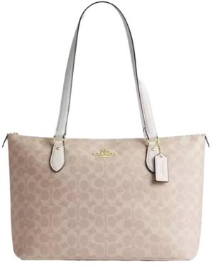 COACH Gallery Tote Bag - Natural