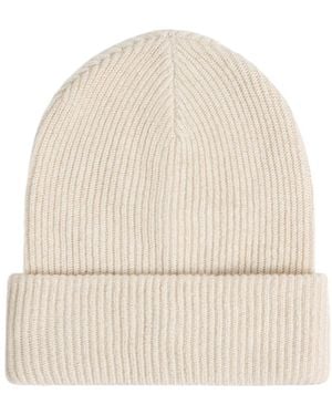 Brunello Cucinelli Sparkling Cashmere English Rib Knit Beanie - Natural