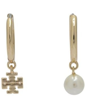 Tory Burch Kira Hoop Earrings - White