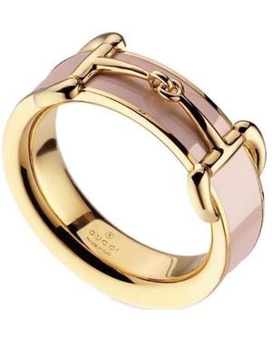 Gucci Horsebit Ring With Enamel - Metallic
