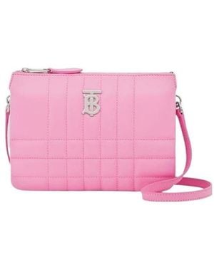 Burberry Lola Quilted Pouch Bag - Pink