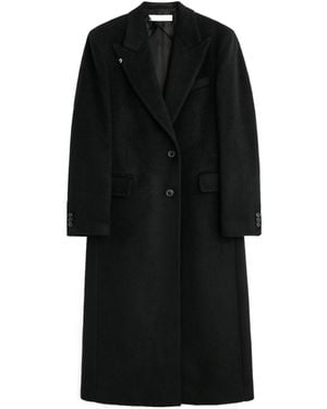 Our Legacy Long-Sleeved Wool Blend Coat - Black