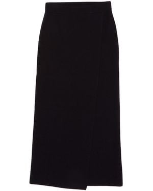 Max Mara Umbria High Waist Knitted Skirt - Black