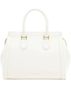 McQueen Large Birdee Tote Bag - White