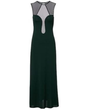 Eres Scene Mesh-Trimmed Jersey Maxi Dress - Green