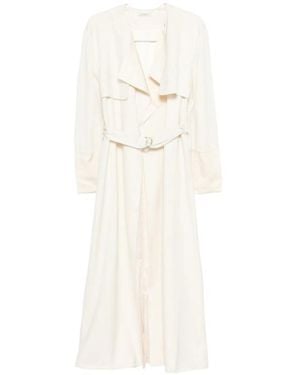 Entire studios Vela Belted Trench Coat - White
