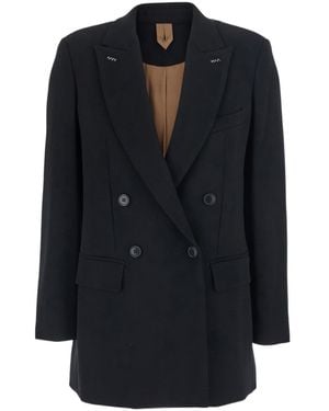 Max Mara Double-Breasted Suit Jacket - Black