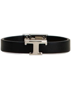 Tod's Timeless Logo Plaque Bracelet - White