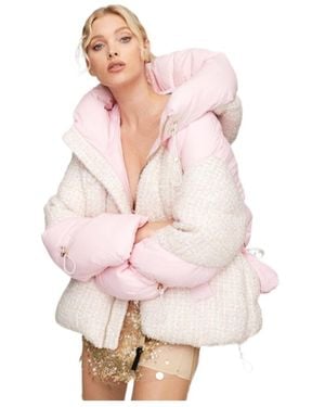 Nicole Benisti Long-Sleeved Hooded Down Jacket - Pink