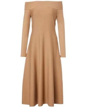 Ralph Lauren Abrillong Cashmere-Blend Midi Dress - Natural