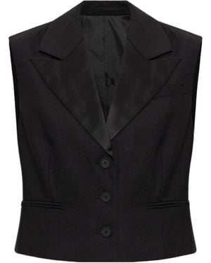 AllSaints Noa Cropped Vest - Black