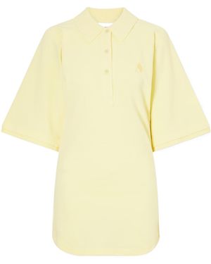 The Attico Logo Embroidered Mini Dress - Yellow