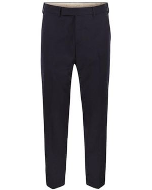 Pt Pantaloni Wool Trousers - Blue