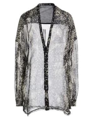 Rick Owens Printed Long-Sleeve Shirt - Grey