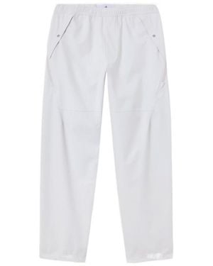 Stone Island Loose-Fit Sweatpants With Drawcord Cuffs - White