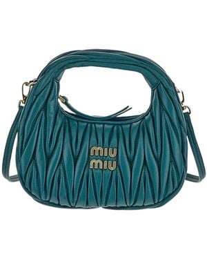 Miu Miu Half Moon Hobo Shoulder Bag - Green