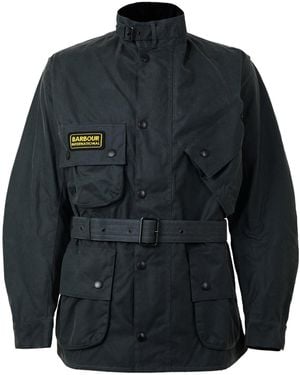 Barbour Wax Moto Jacket - Blue