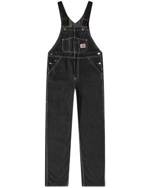 Carhartt Logo-Patch Straight-Leg Dungarees - Black
