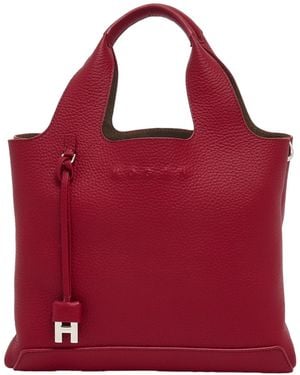 Hogan H Logo Charm Shopping Bag - Red