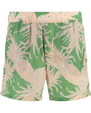 Valentino Pineapple Print Swim Shorts - Green