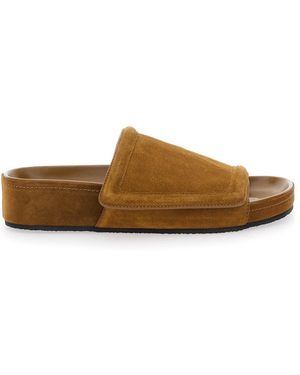 Phoebe Philo Platform Slippers - Brown