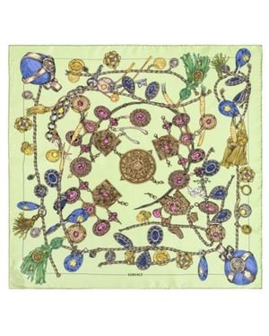Versace Broken Jewels Printed Scarf - Green