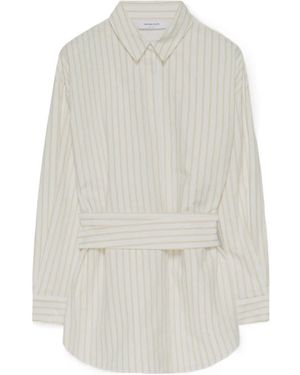 Fabiana Filippi Striped Long-Sleeved Shirt - White