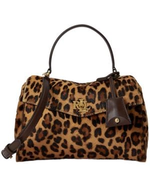 Ralph Lauren Lauren Farrh Top Handle Shoulder Bag - Brown