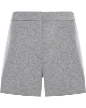 Sportmax Buono Pleated Tailored Shorts - Grey