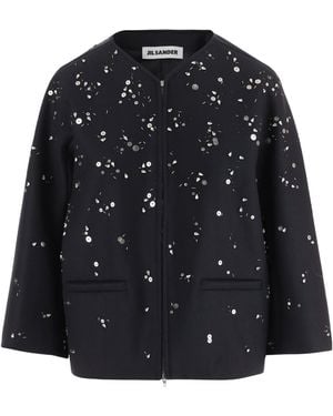 Jil Sander Long-Sleeved Casual Jacket - Black