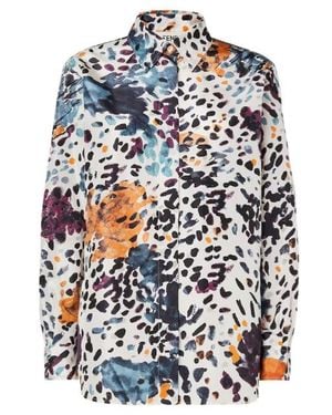 Fendi Falena Printed Oversized Shirt - Blue