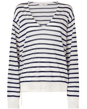 Fendi And Striped Wool Sweater - White