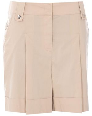 Liu Jo Pleated Tailored Shorts - Natural